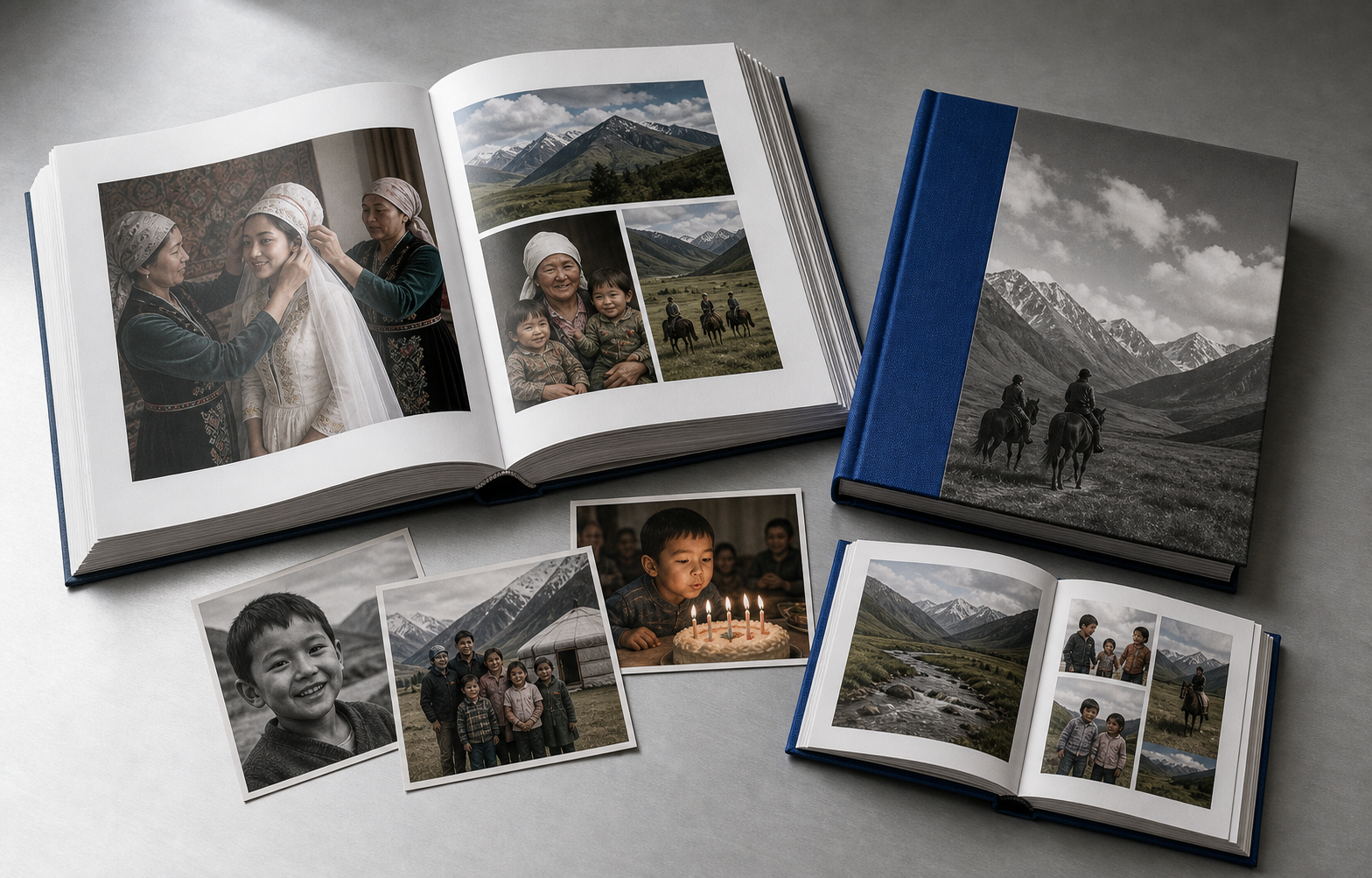 Коллекция персональных книг и семейных фотографий Monti